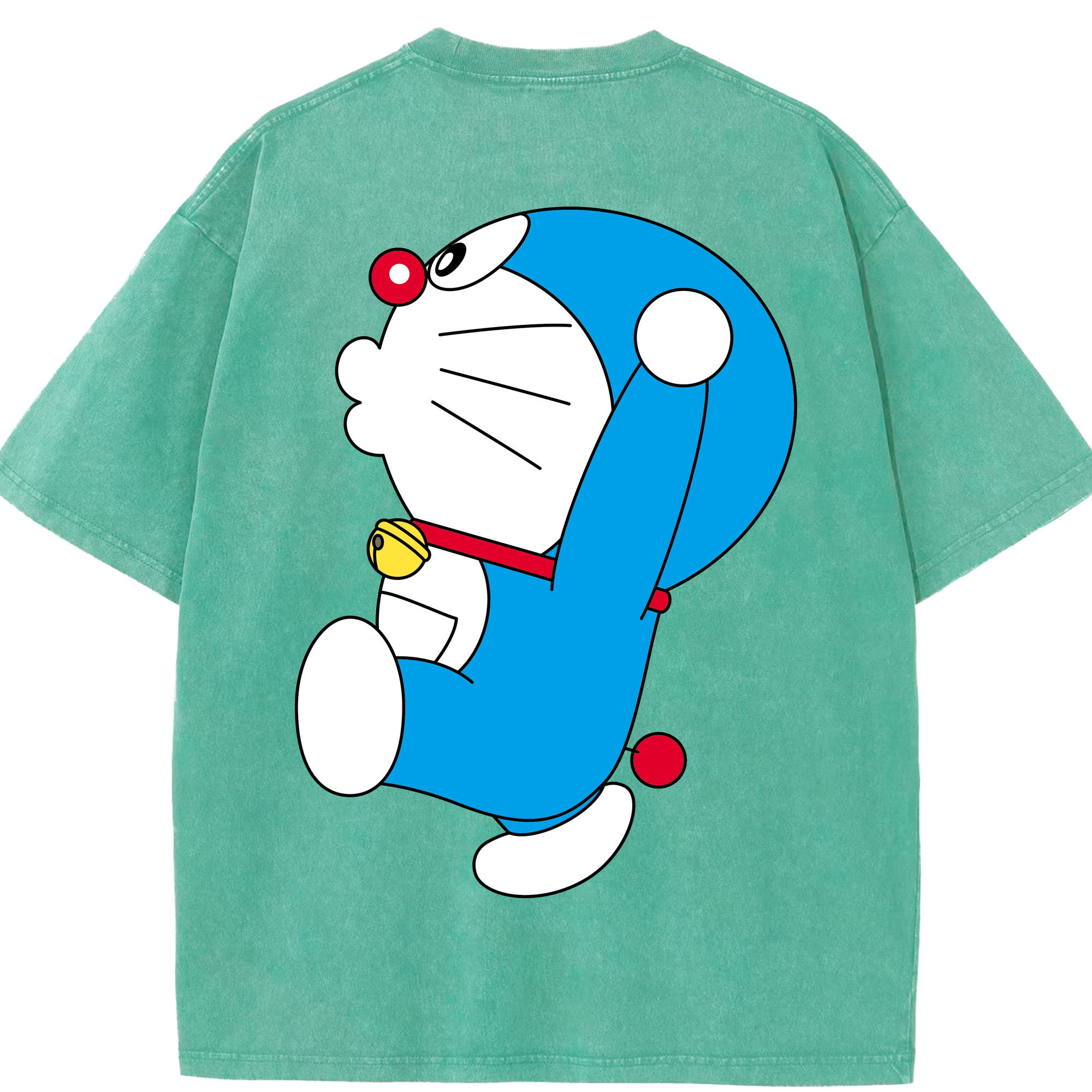 （画像用） ドラえもん Doraemon 綿100% ヴィンテージ風 半袖Tシャツ（背面プリント）